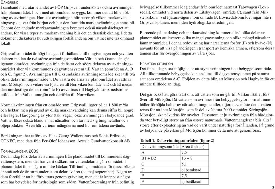 Genom den ändrade markanvändningen kommer också närsaltsläckaget att ändras, för vissa typer av markanvändning blir det en drastisk ökning.