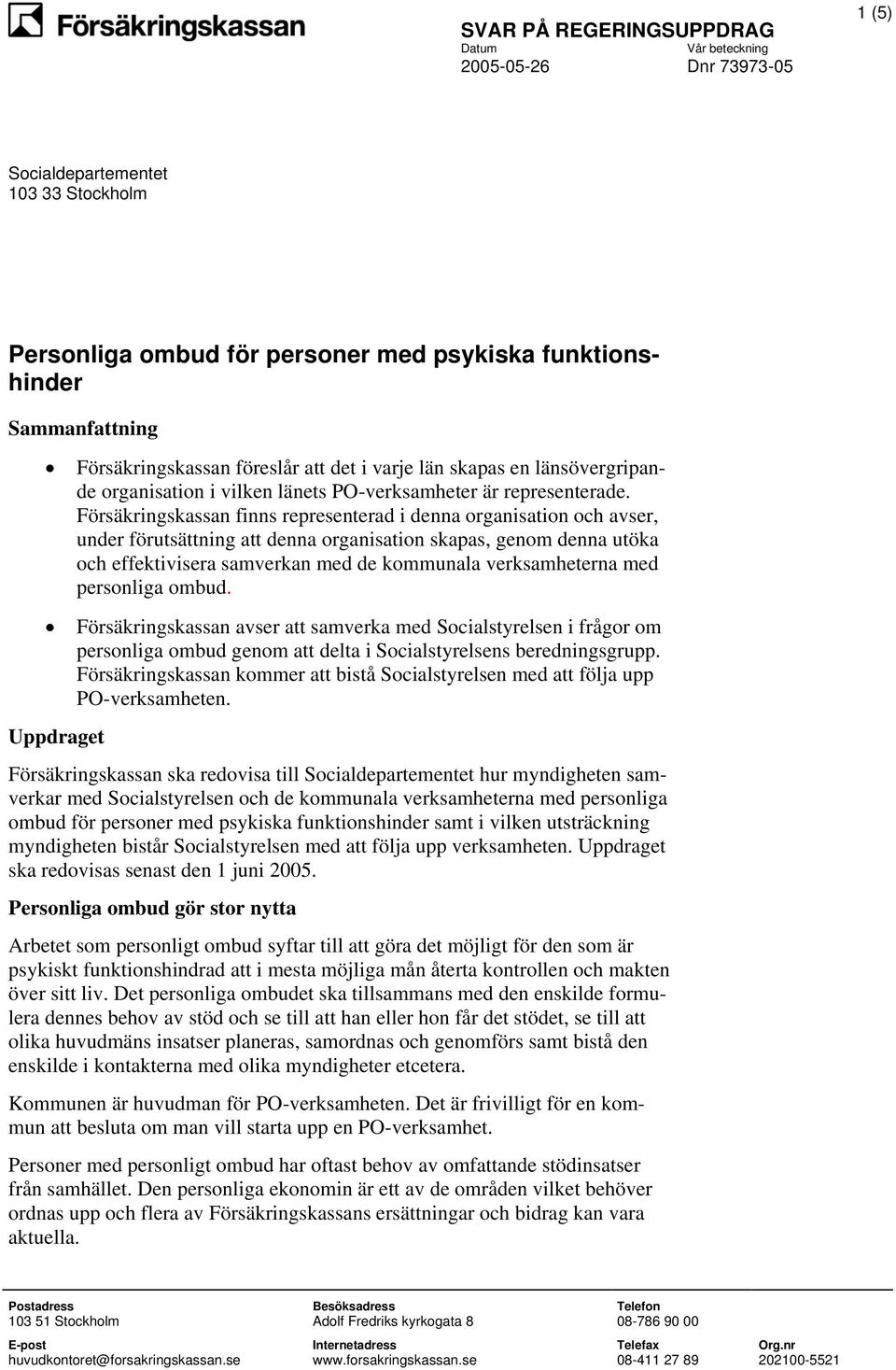 Personliga ombud för personer med psykiska funktionshinder - PDF Gratis  nedladdning