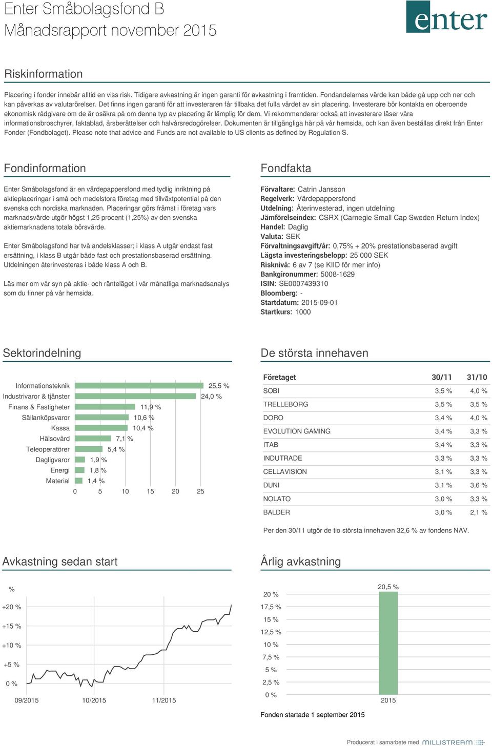 Investerare bör kontakta en oberoende ekonomisk rådgivare om de är osäkra på om denna typ av placering är lämplig för dem.