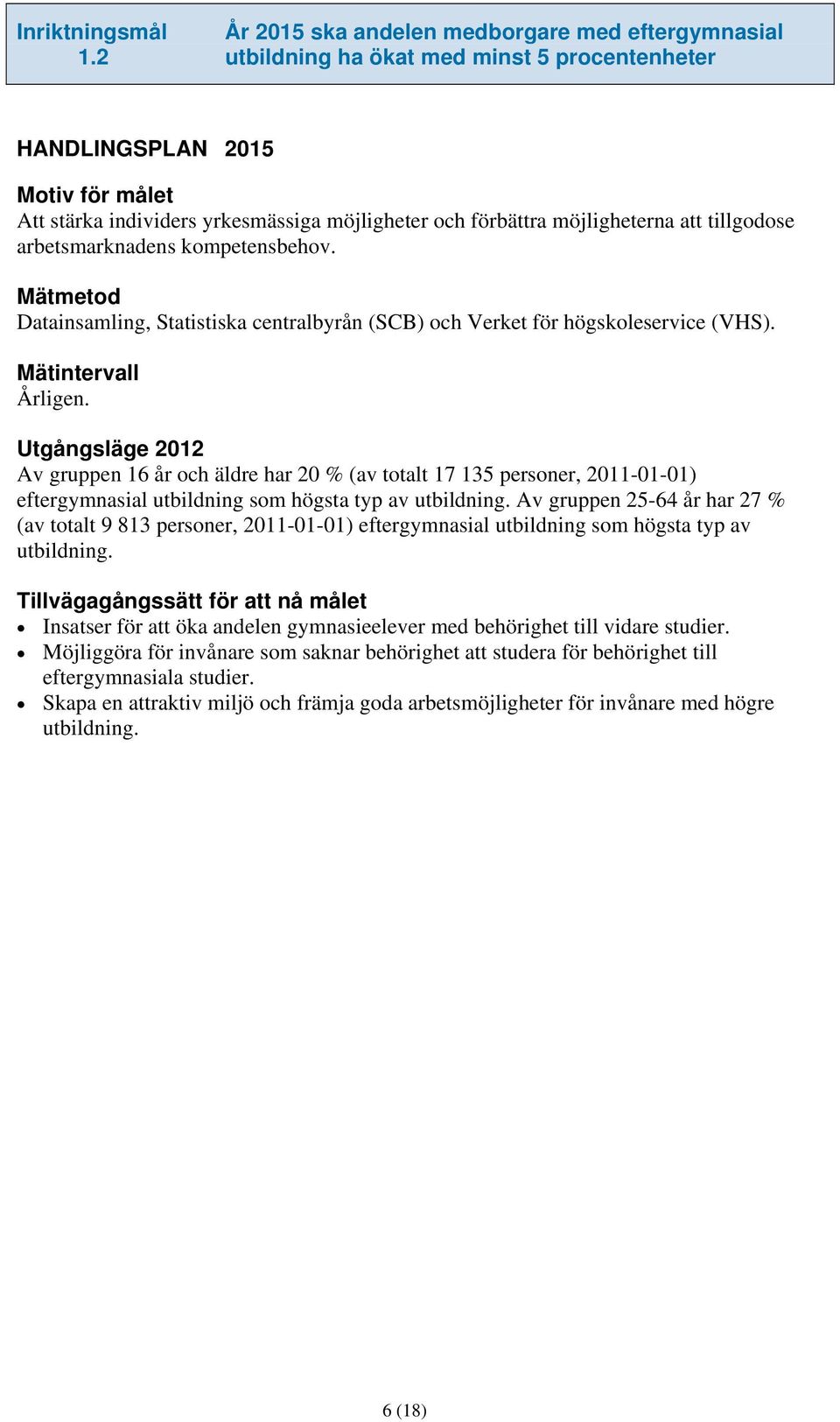 Datainsamling, Statistiska centralbyrån (SCB) och Verket för högskoleservice (VHS). Mätintervall Årligen.