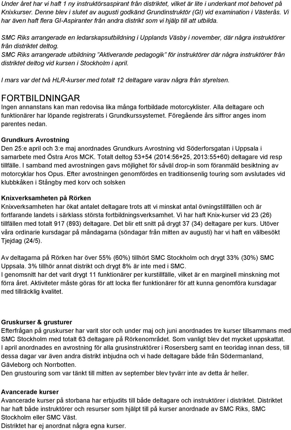 SMC Riks arrangerade en ledarskapsutbildning i Upplands Väsby i november, där några instruktörer från distriktet deltog.