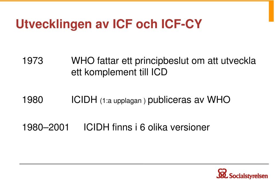 komplement till ICD 1980 ICIDH (1:a upplagan )