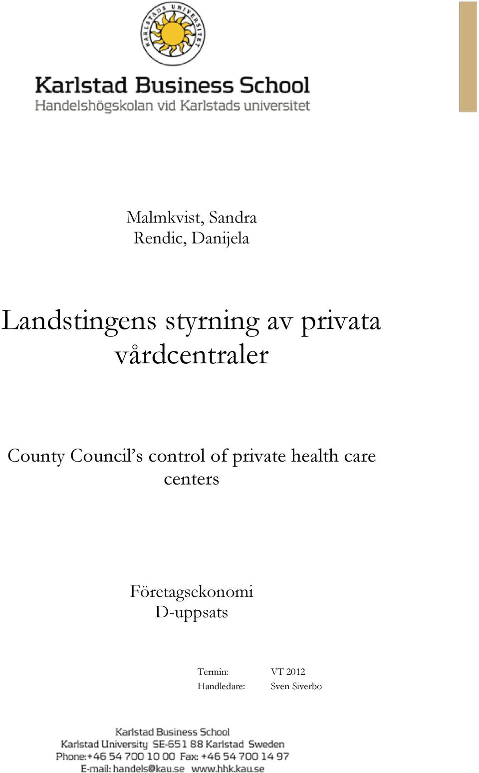 control of private health care centers