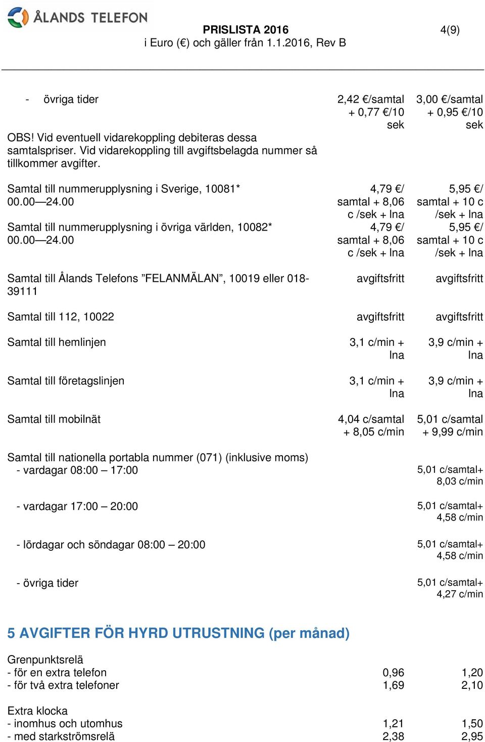 00 Samtal till nummerupplysning i övriga världen, 10082* 00.00 24.