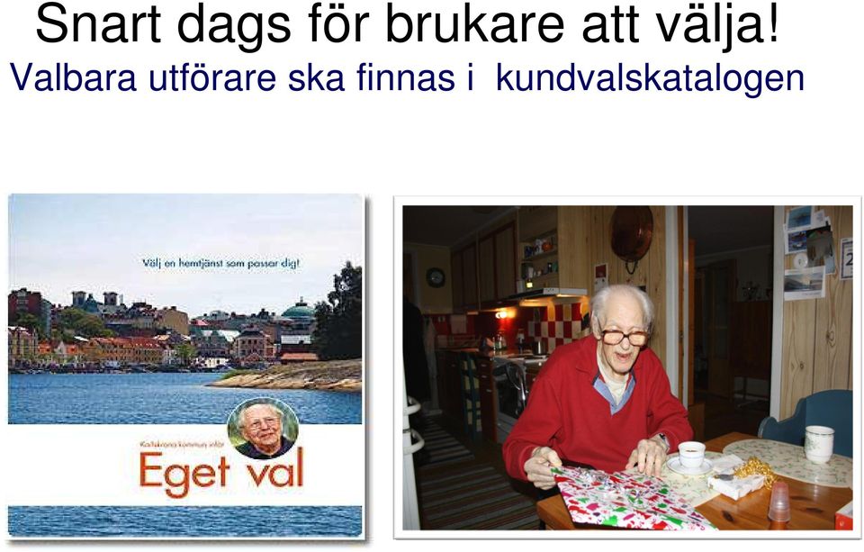 Valbara utförare ska