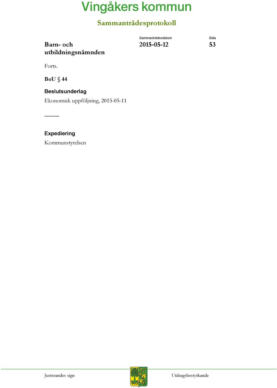 Ekonomisk uppföljning,