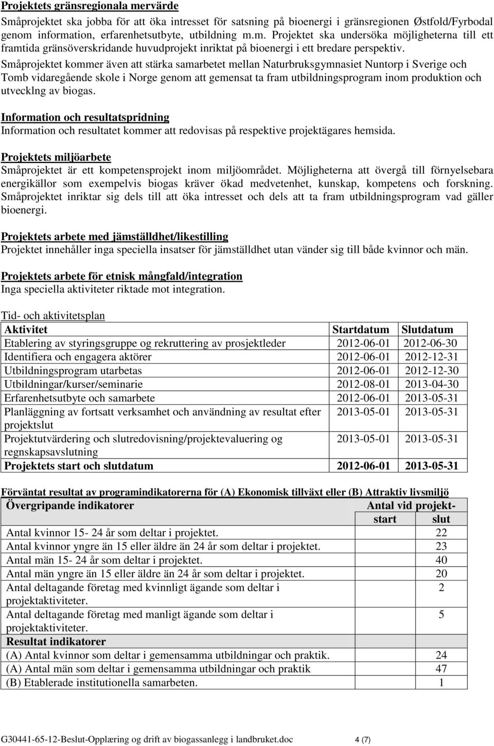 utvecklng av biogas. Information och resultatspridning Information och resultatet kommer att redovisas på respektive projektägares hemsida.