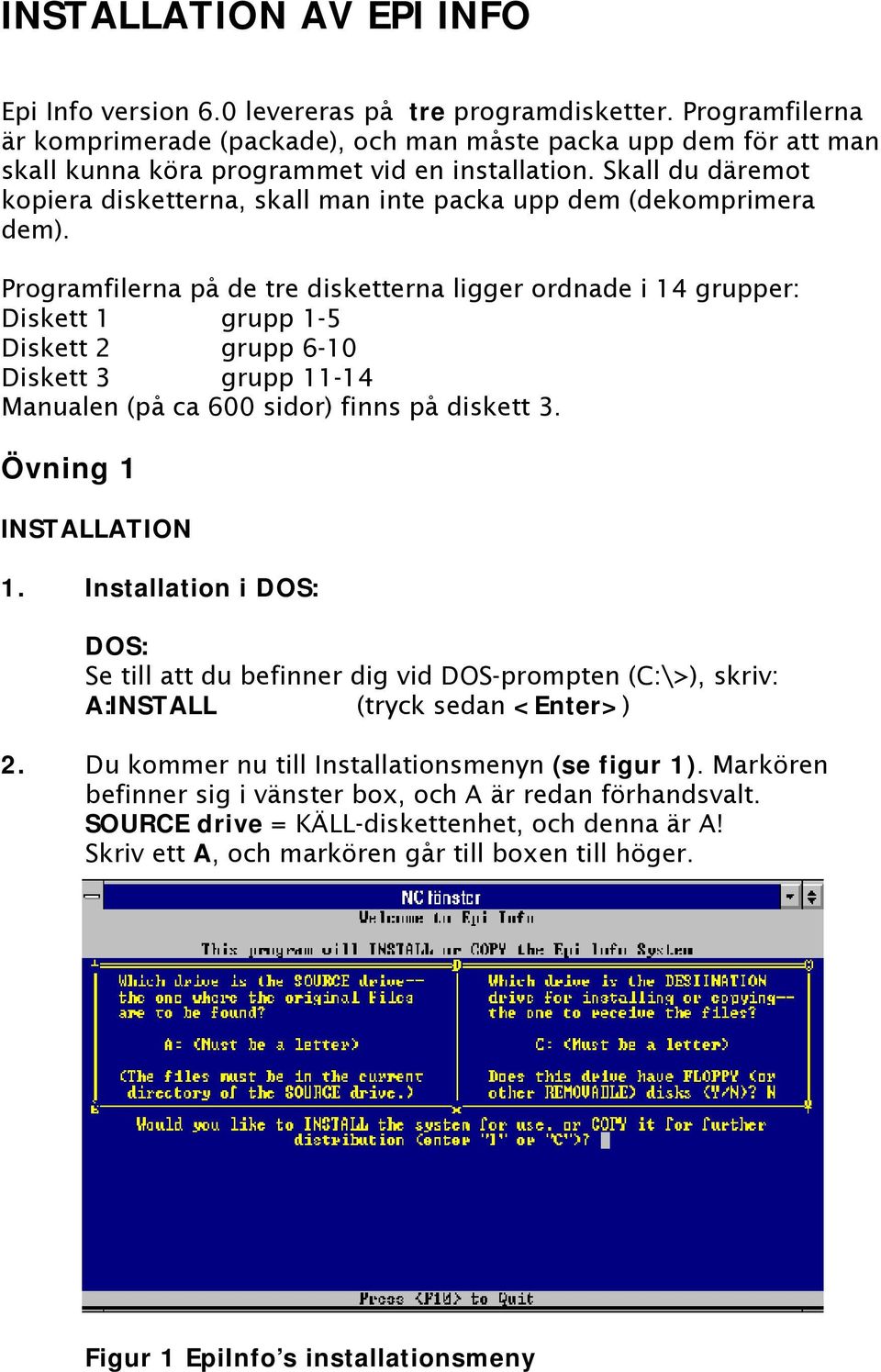 Skall du däremot kopiera disketterna, skall man inte packa upp dem (dekomprimera dem).