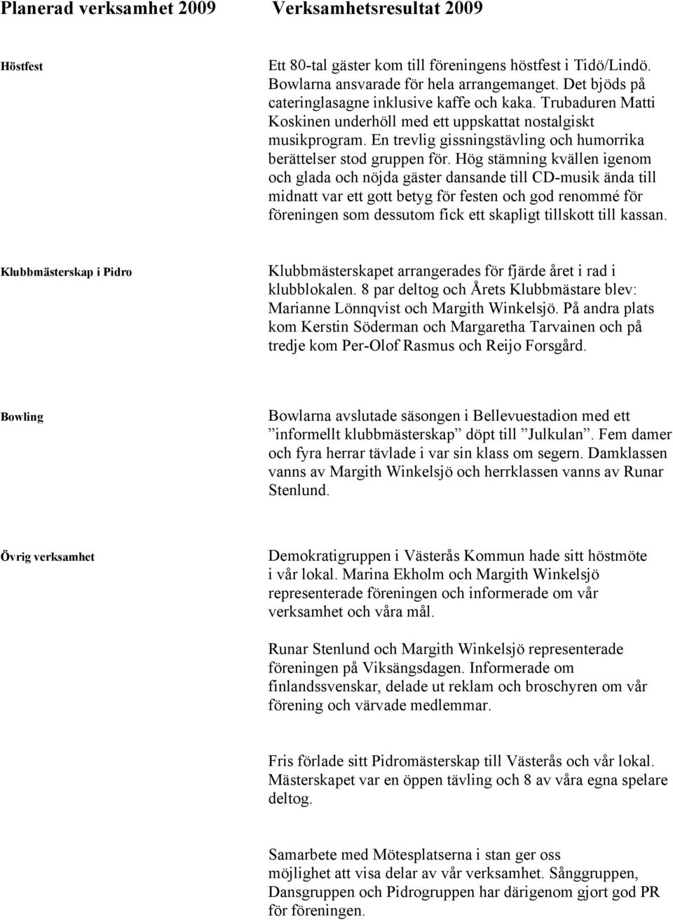 En trevlig gissningstävling och humorrika berättelser stod gruppen för.