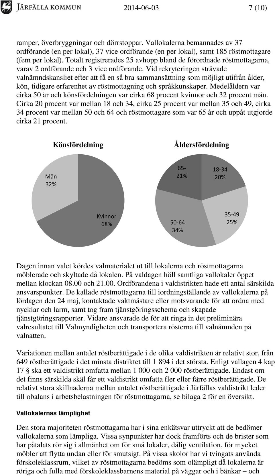 Vid rekryteringen strävade valnämndskansliet efter att få en så bra sammansättning som möjligt utifrån ålder, kön, tidigare erfarenhet av röstmottagning och språkkunskaper.