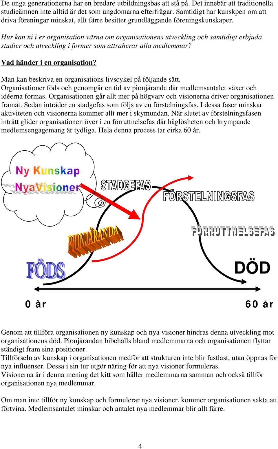 Hur kan ni i er organisation värna om organisationens utveckling och samtidigt erbjuda studier och utveckling i former som attraherar alla medlemmar? Vad händer i en organisation?