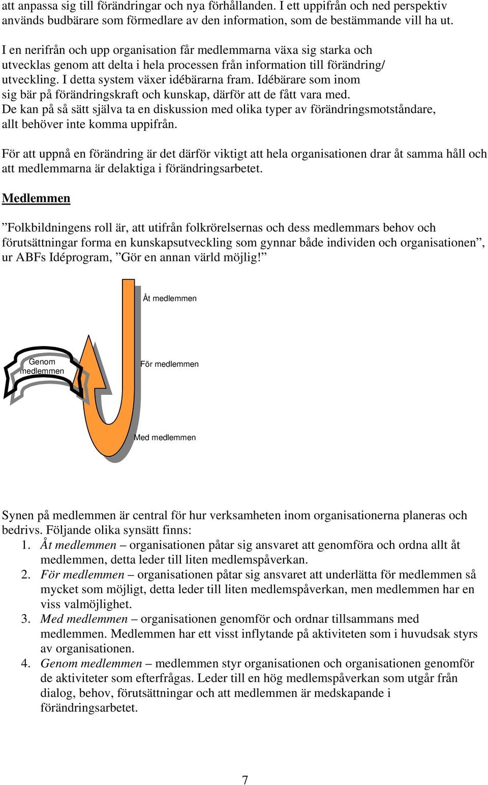 Idébärare som inom sig bär på förändringskraft och kunskap, därför att de fått vara med.