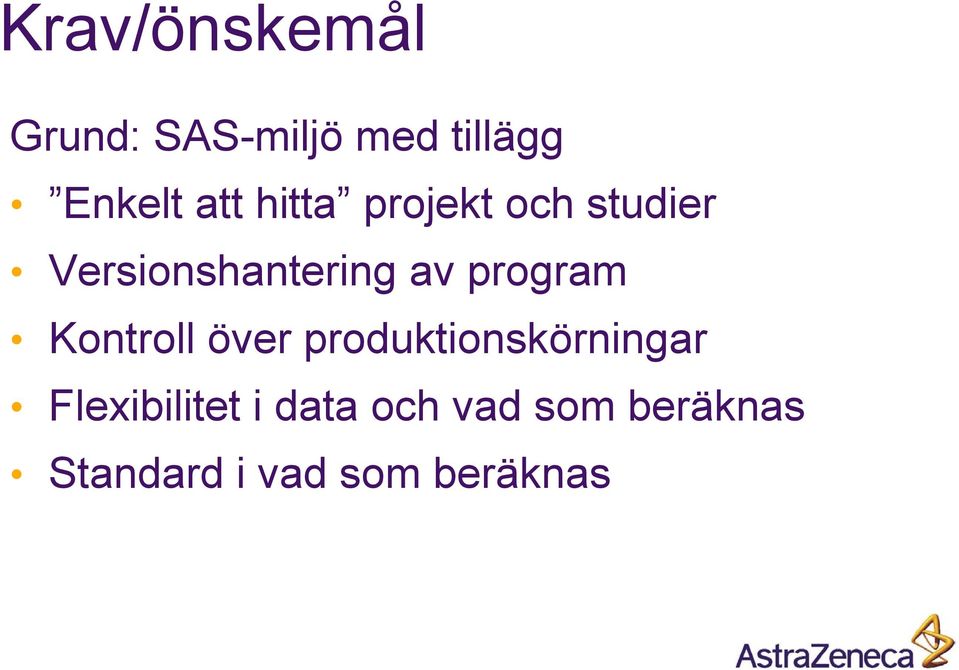 program Kontroll över produktionskörningar