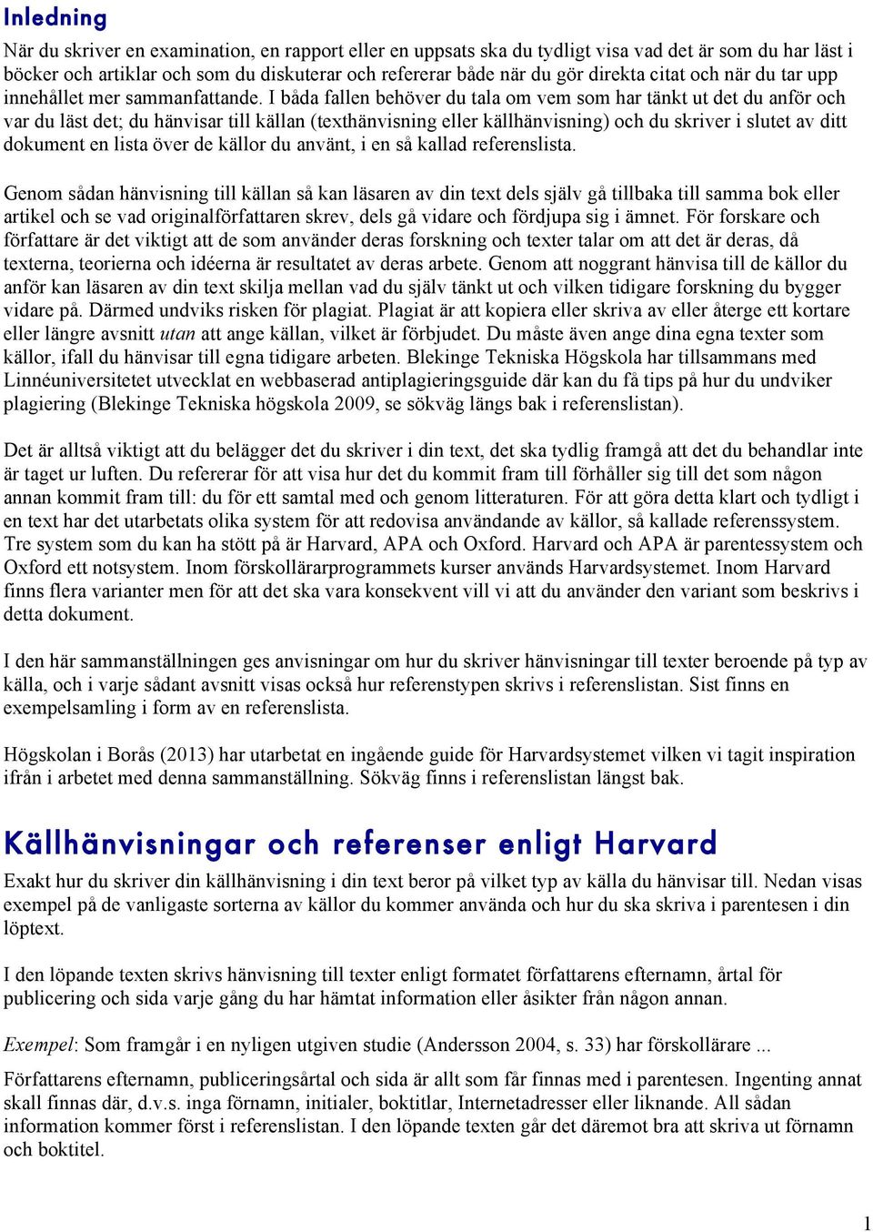 Instruktioner för referenshantering G uide för Harvardsystemet - PDF Free  Download