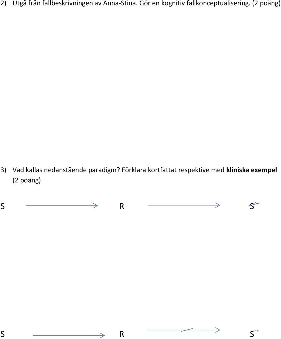 (2 poäng) 3) Vad kallas nedanstående paradigm?