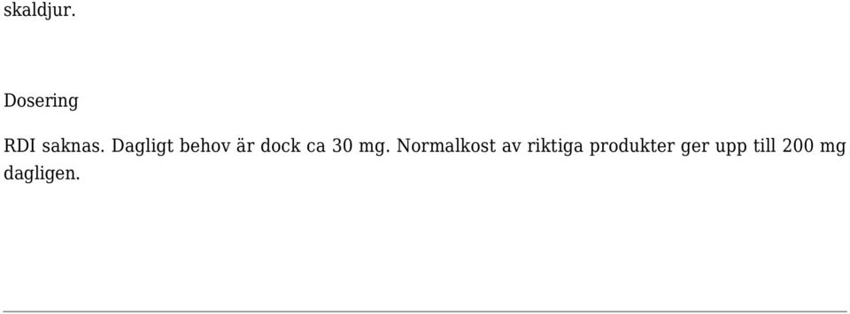 mg. Normalkost av riktiga