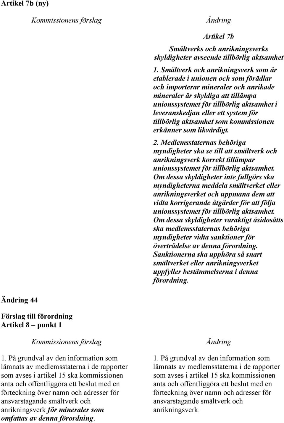 leveranskedjan eller ett system för tillbörlig aktsamhet som kommissionen erkänner som likvärdigt. 2.