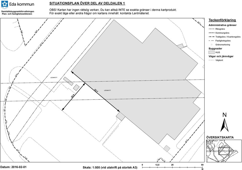 Samhällsbyggnadsförvaltningen Plan- och fastighetssektionen 74 Teckenförklaring 44 Administrativa gränser Kommungräns 94 59 4 542 Riksgräns Traktgräns /