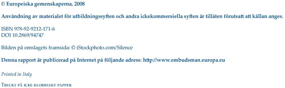 2869/94747 Bilden på omslagets framsida: istockphoto.