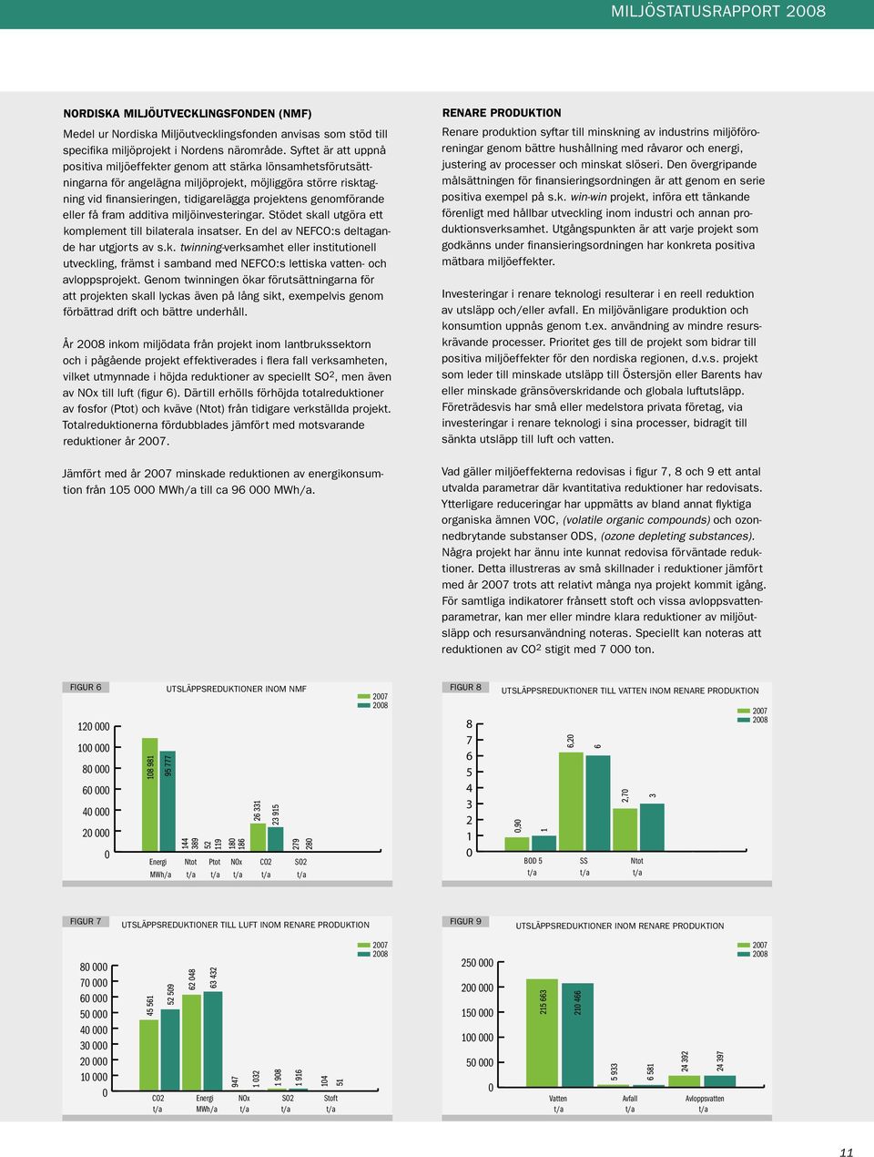 genomförande eller få fram additiva miljöinvesteringar. Stödet skall utgöra ett komplement till bilaterala insatser. En del av NEFCO:s deltagande har utgjorts av s.k. twinningverksamhet eller institutionell utveckling, främst i samband med NEFCO:s lettiska vatten och avloppsprojekt.