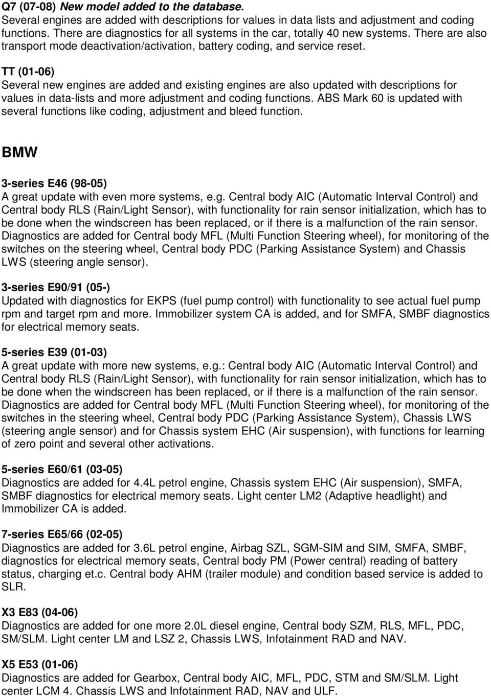 TT (01-06) Several new engines are added and existing engines are also updated with descriptions for values in data-lists and more adjustment and coding functions.