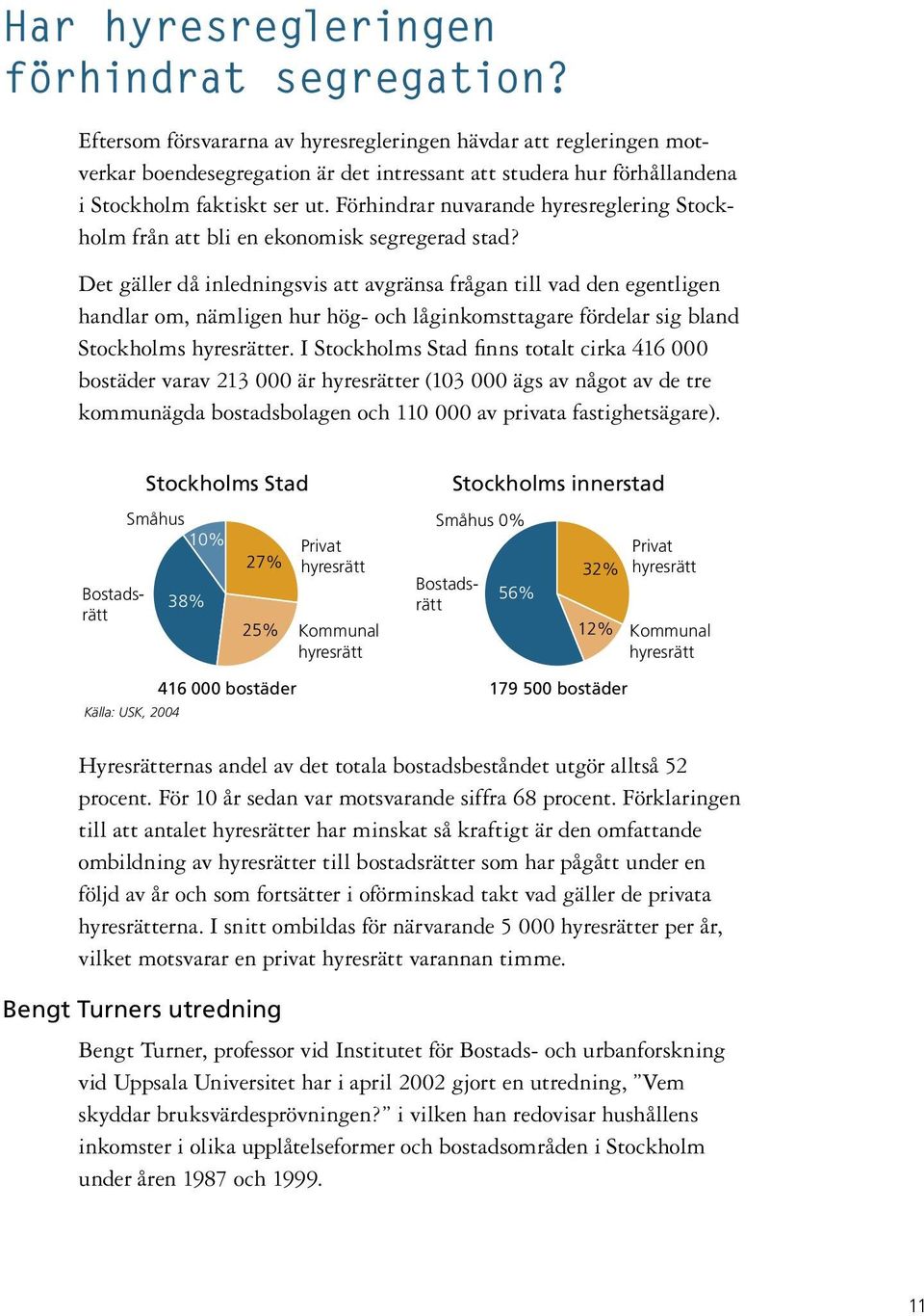 Förhindrar nuvarande hyresreglering Stockholm från att bli en ekonomisk segregerad stad?