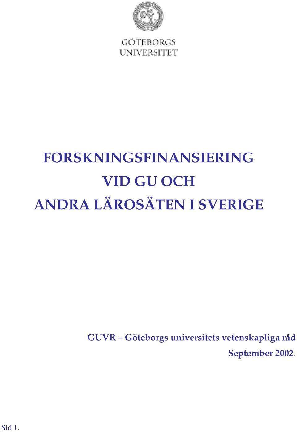 GUVR Göteborgs universitets