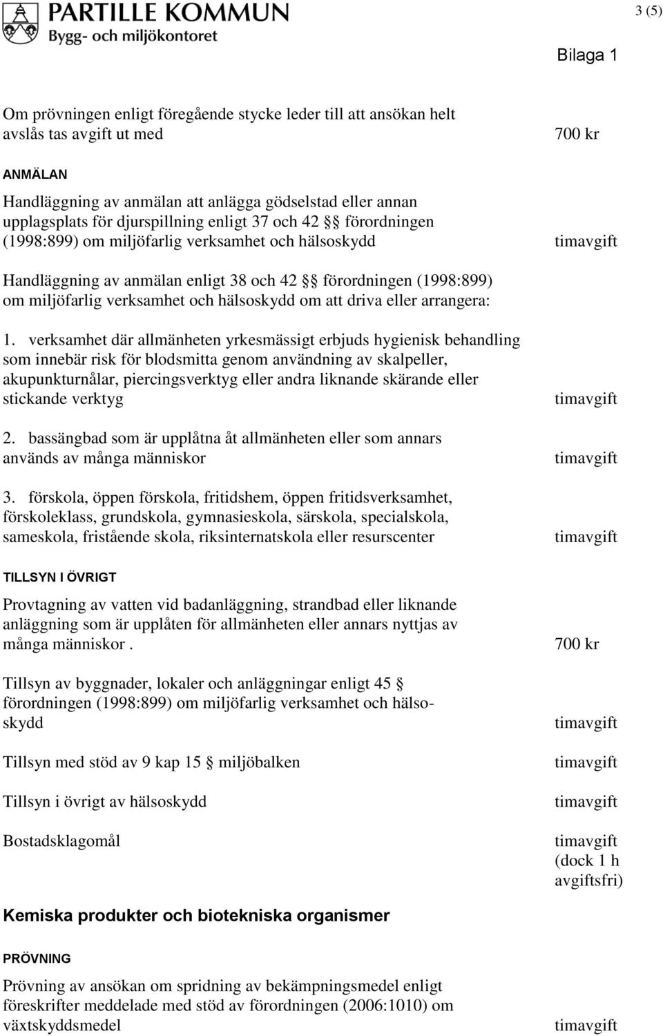 hälsoskydd om att driva eller arrangera: 1.