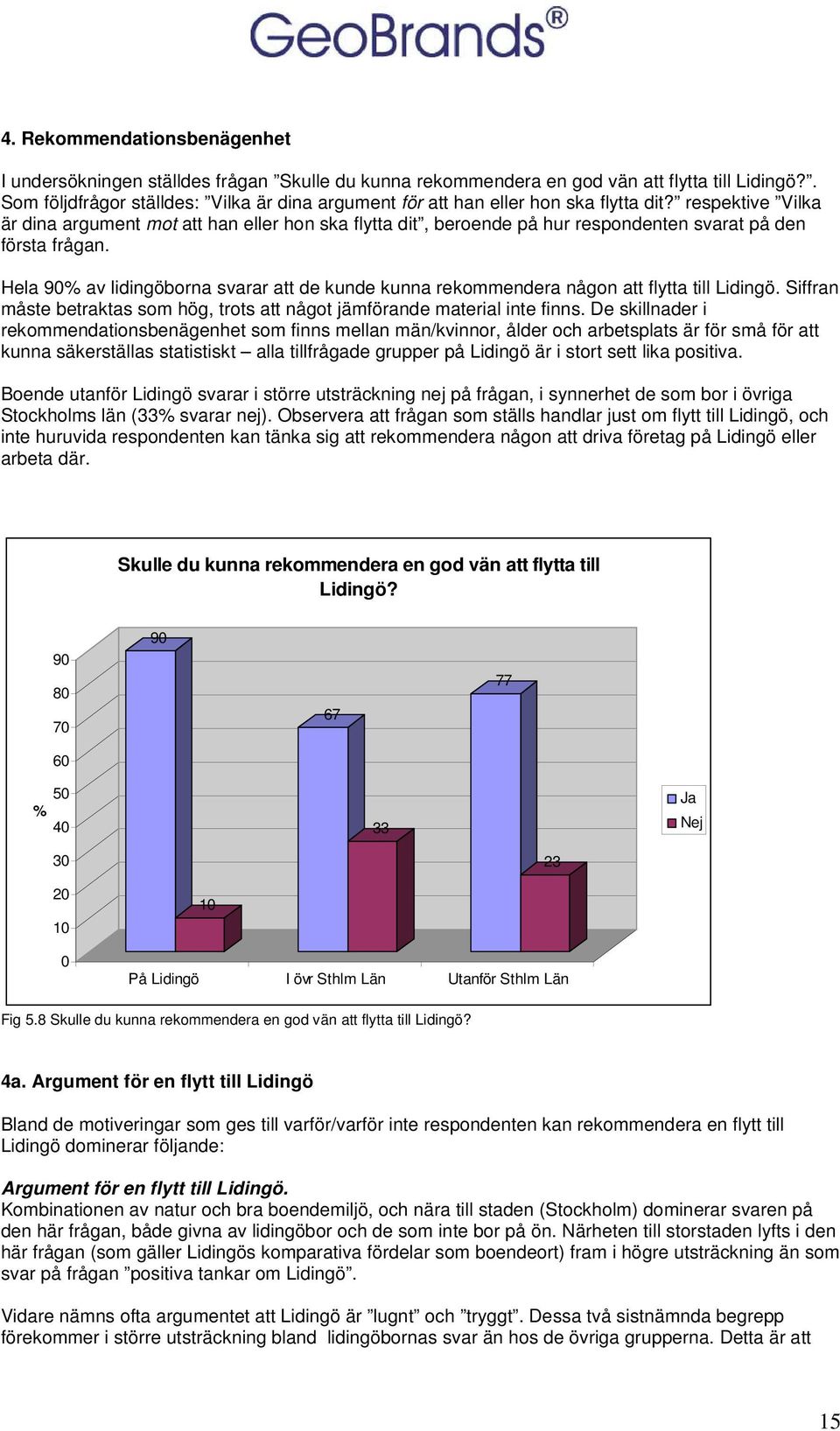 respektive Vilka är dina argument mot att han eller hon ska flytta dit, beroende på hur respondenten svarat på den första frågan.