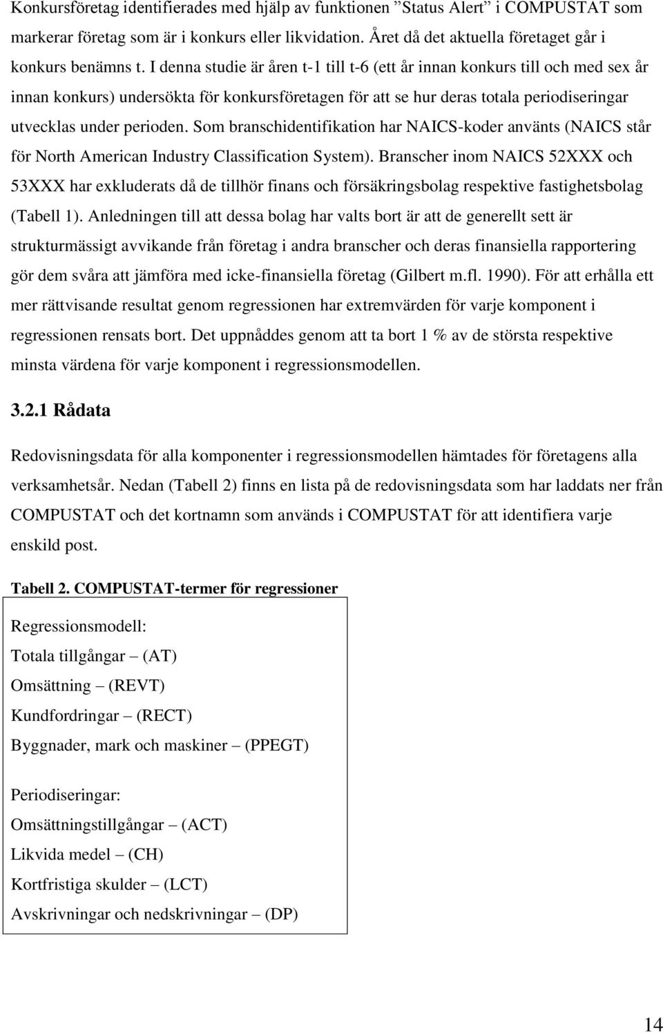 Som branschidentifikation har NAICS-koder använts (NAICS står för North American Industry Classification System).