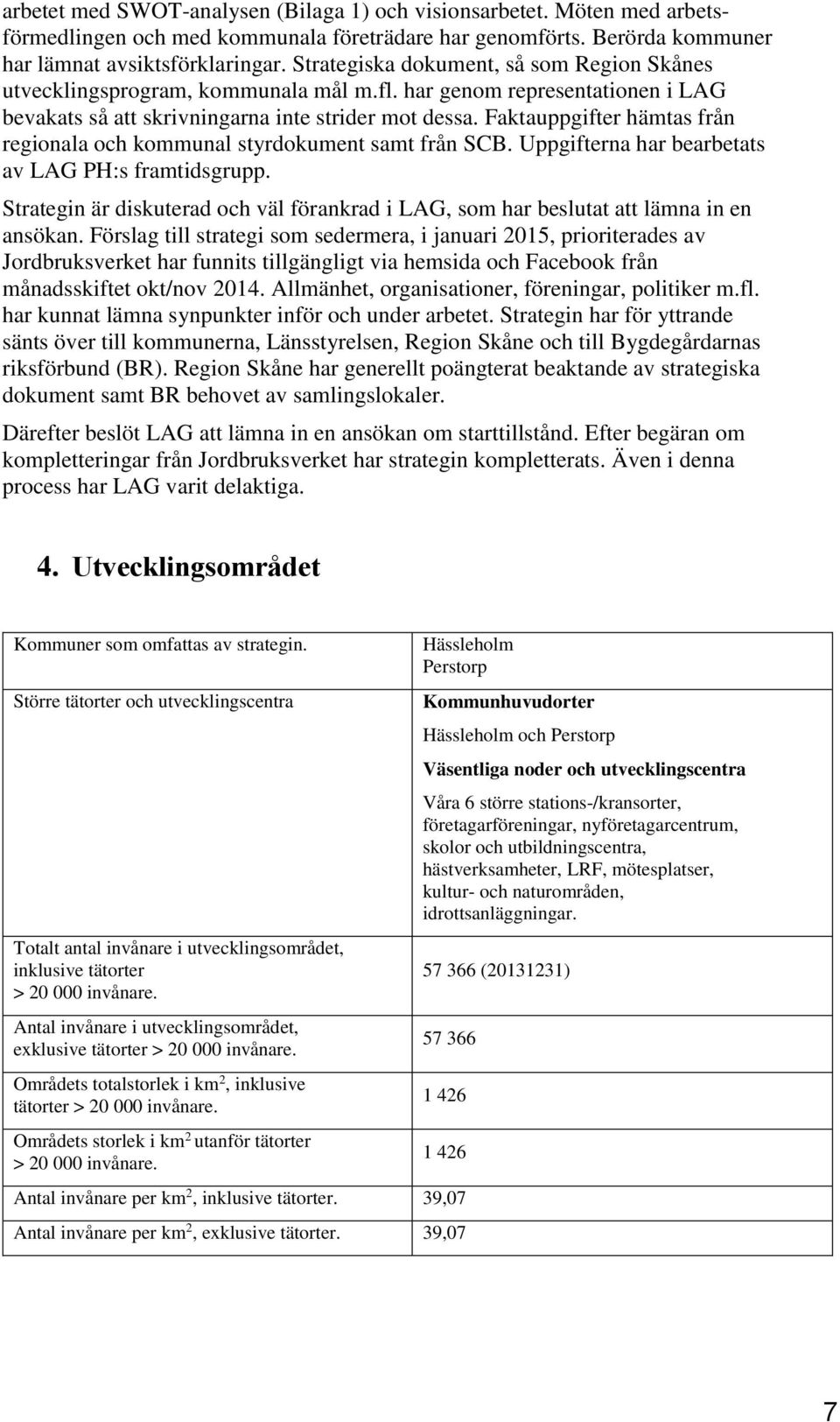 Faktauppgifter hämtas från regionala och kommunal styrdokument samt från SCB. Uppgifterna har bearbetats av LAG PH:s framtidsgrupp.