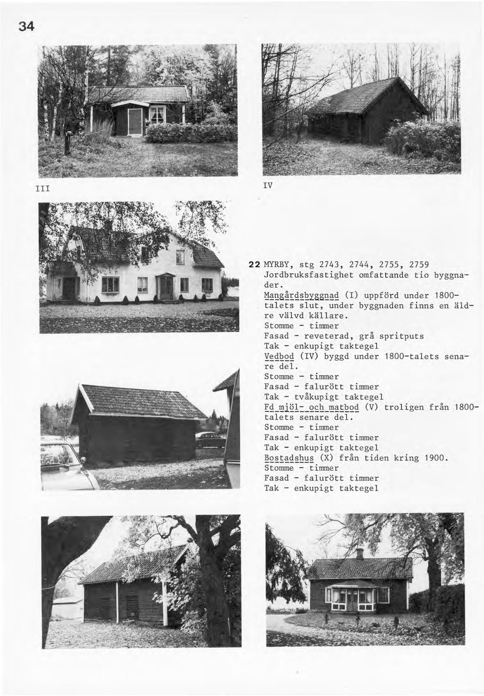 källare. Fasad - reveterad, grå spritputs Y~~~2~ (IV) byggd under 1800-talets senare del.
