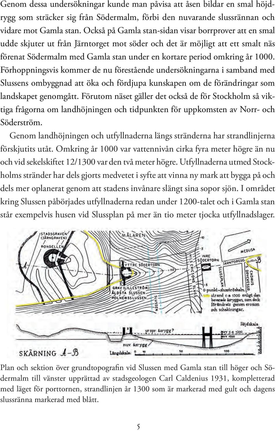 år 1000. Förhoppningsvis kommer de nu förestående undersökningarna i samband med Slussens ombyggnad att öka och fördjupa kunskapen om de förändringar som landskapet genomgått.