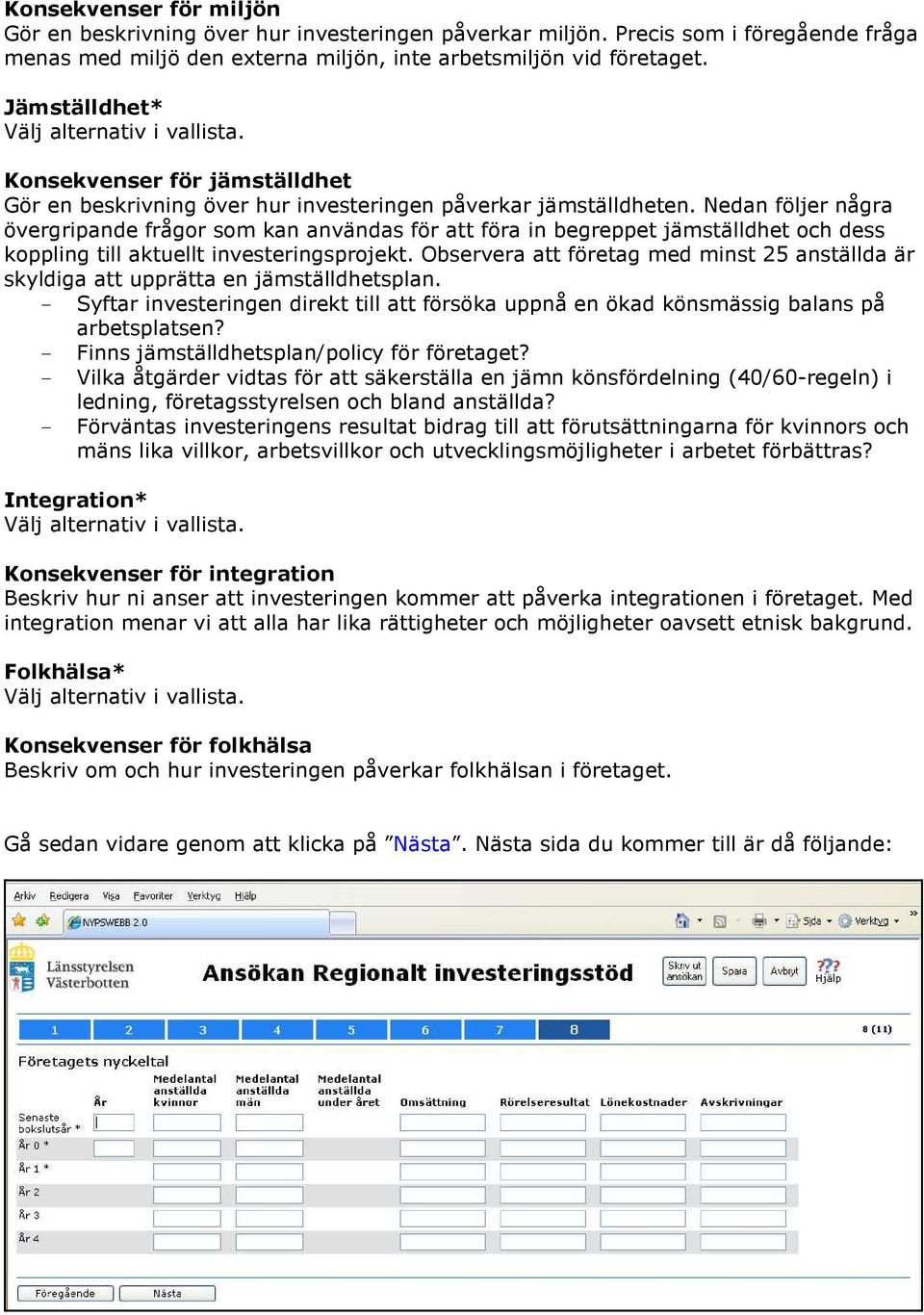 Nedan följer några övergripande frågor som kan användas för att föra in begreppet jämställdhet och dess koppling till aktuellt investeringsprojekt.