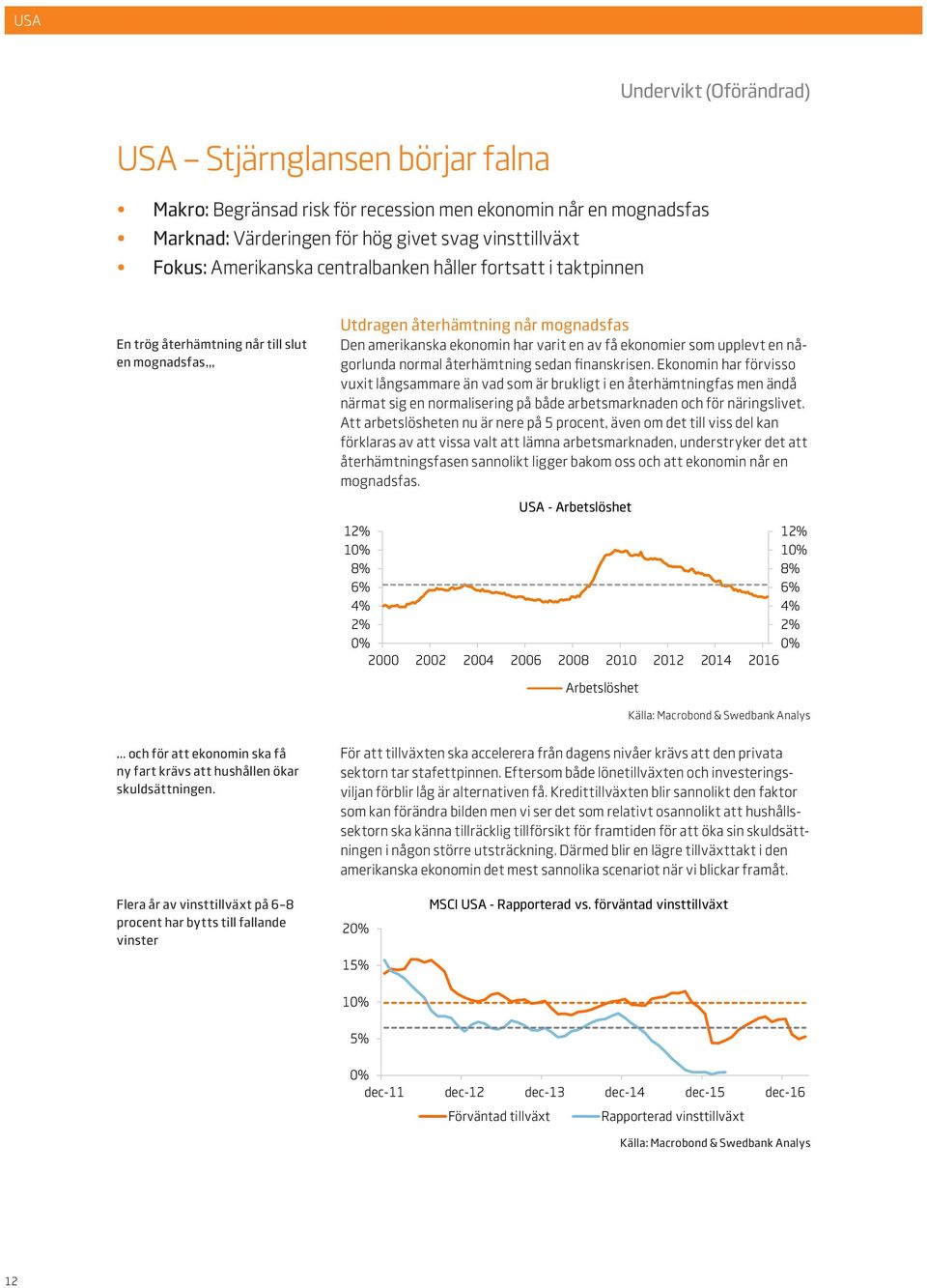 en någorlunda normal återhämtning sedan finanskrisen.