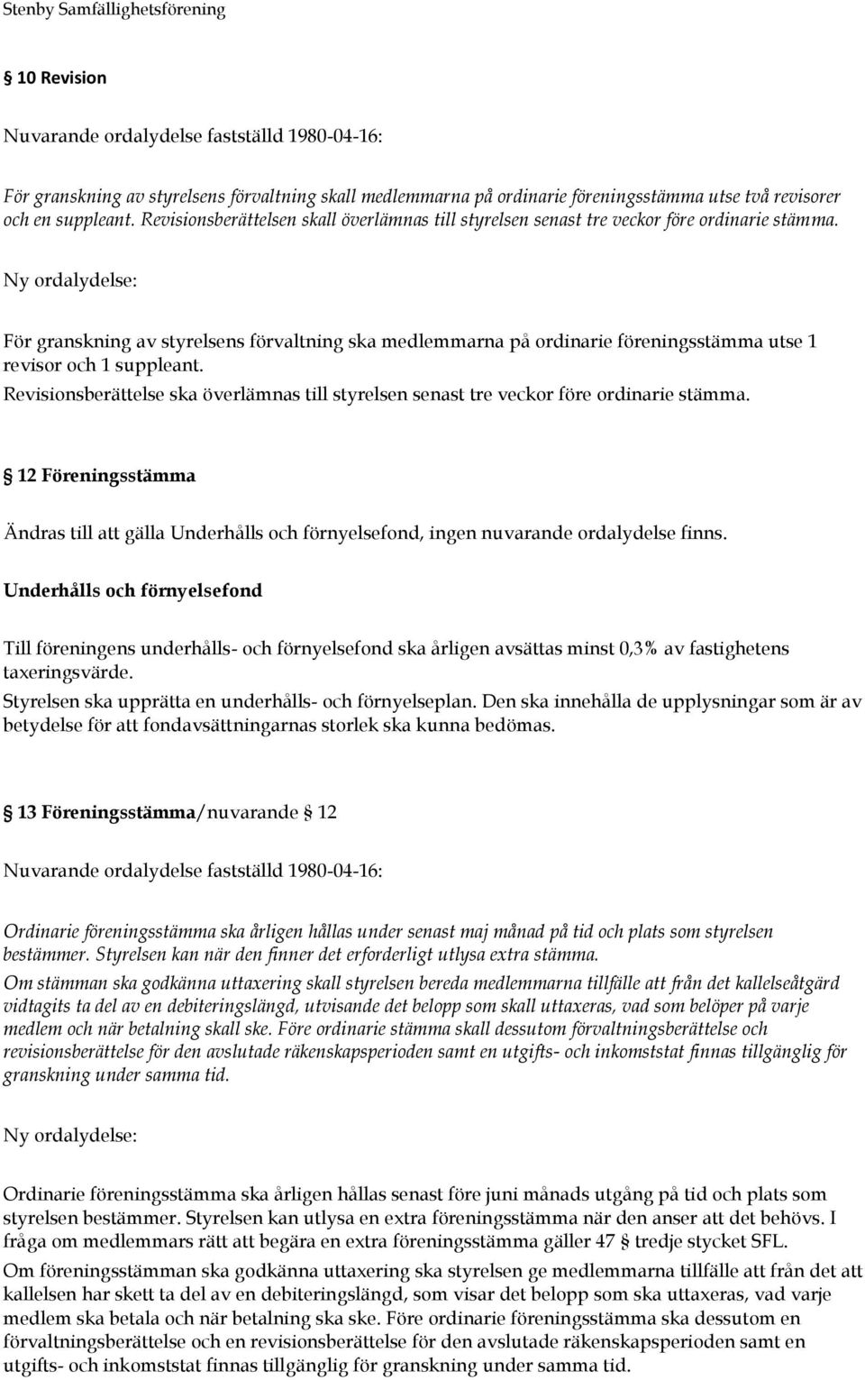 För granskning av styrelsens förvaltning ska medlemmarna på ordinarie föreningsstämma utse 1 revisor och 1 suppleant.