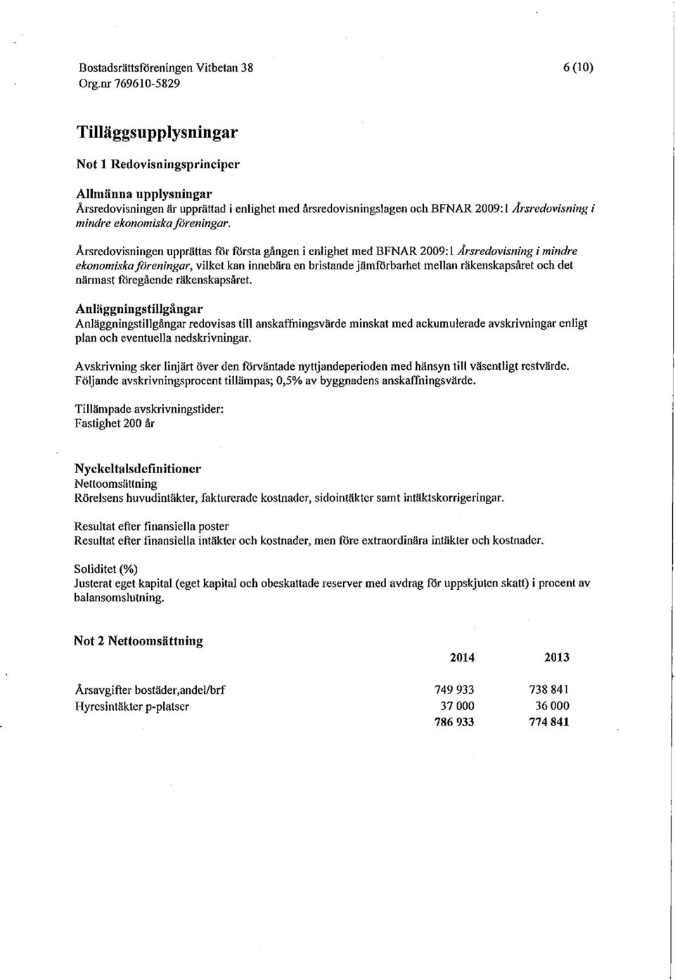 Årsredovisningen upprättas för första gången i enlighet med BFNAR 2009:1 Årsredovisning i mindre ekonomiska föreningar, vilket kan innebära en bristande jämförbarhet mellan räkenskapsåret och det