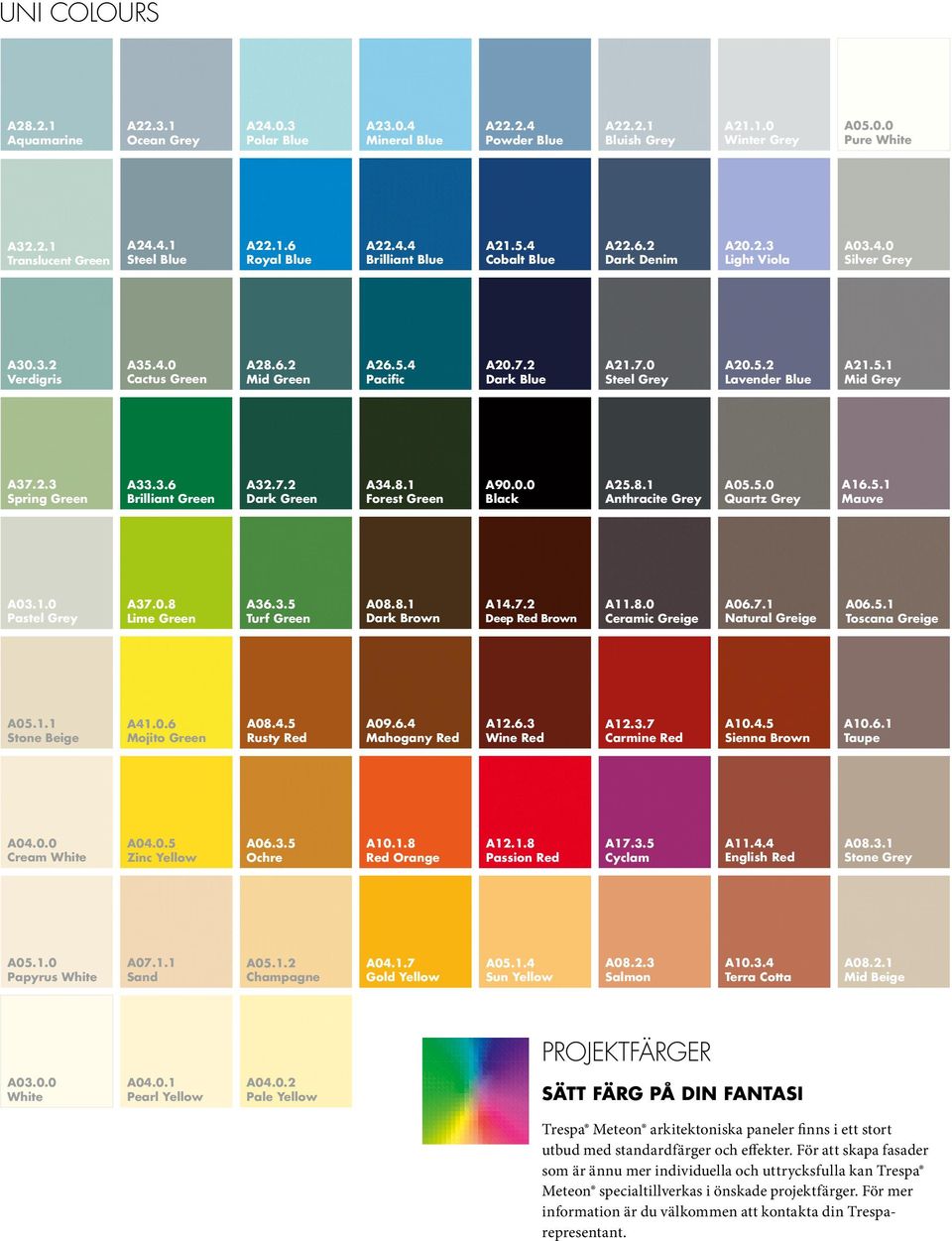 7.2 Dark Blue A21.7.0 Steel Grey A20.5.2 Lavender Blue A21.5.1 Mid Grey A37.2.3 Spring Green A33.3.6 Brilliant Green A32.7.2 Dark Green A34.8.1 Forest Green A90.0.0 Black A25.8.1 Anthracite Grey A05.