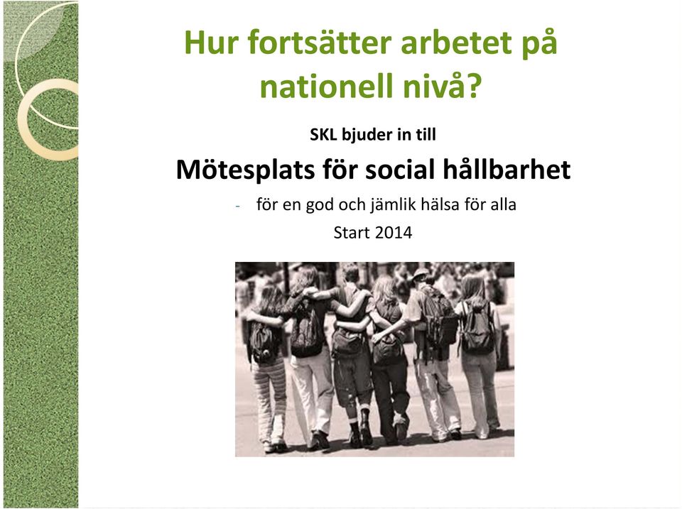 för social hållbarhet för en god