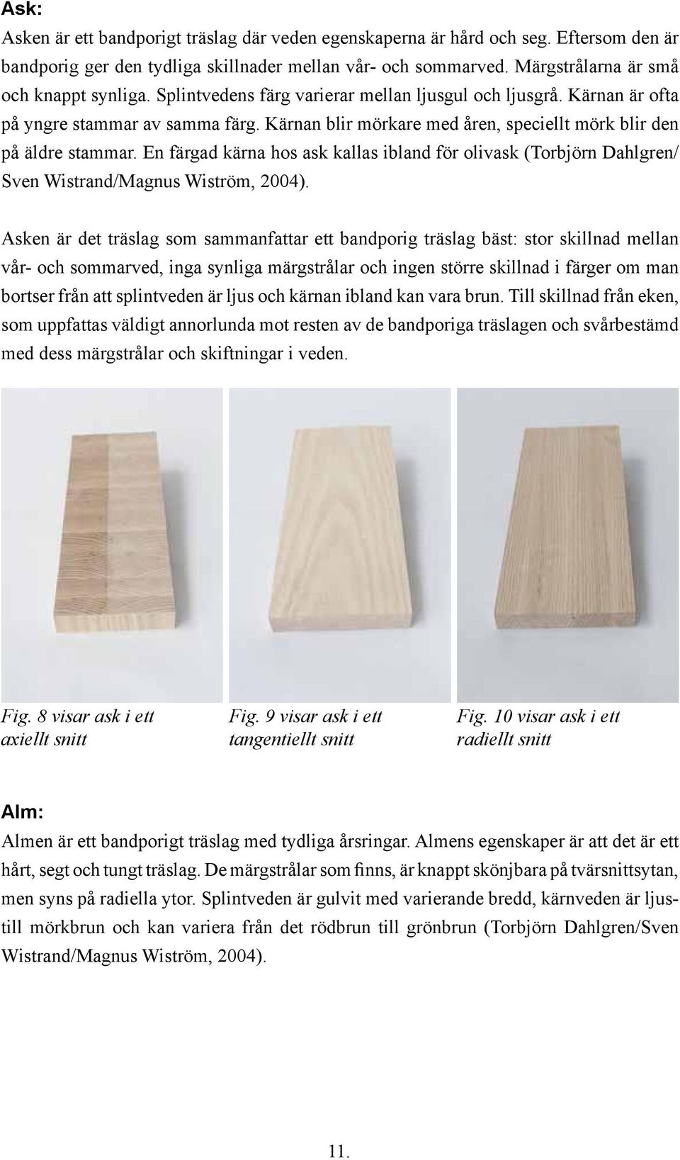 En färgad kärna hos ask kallas ibland för olivask (Torbjörn Dahlgren/ Sven Wistrand/Magnus Wiström, 2004).