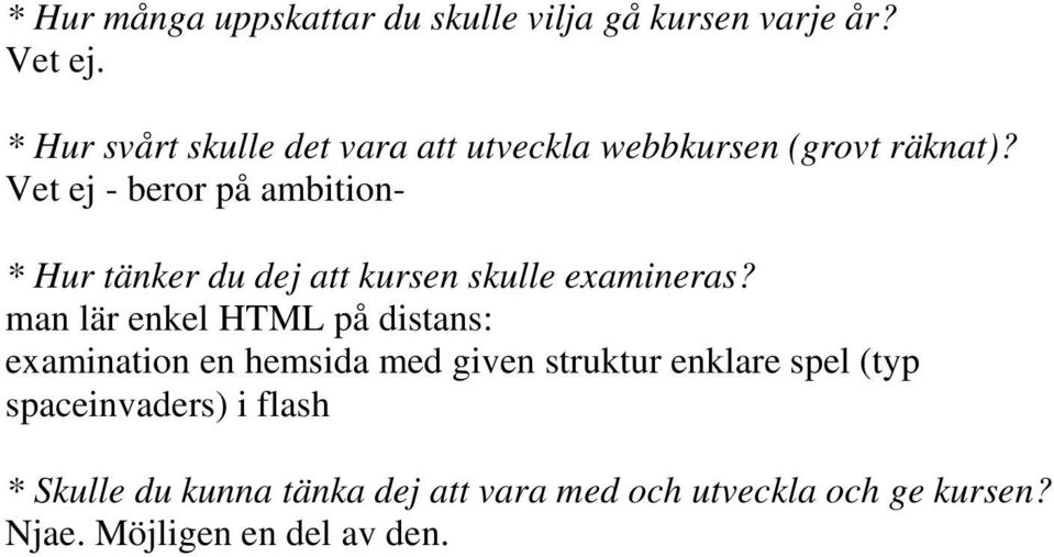 HTML på distans: examination en hemsida med