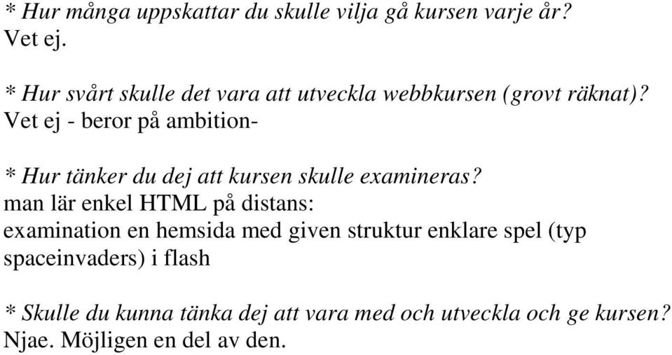 HTML på distans: examination en hemsida med