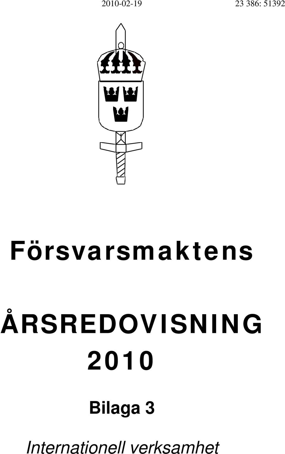 ÅRSREDOVISNING 2010