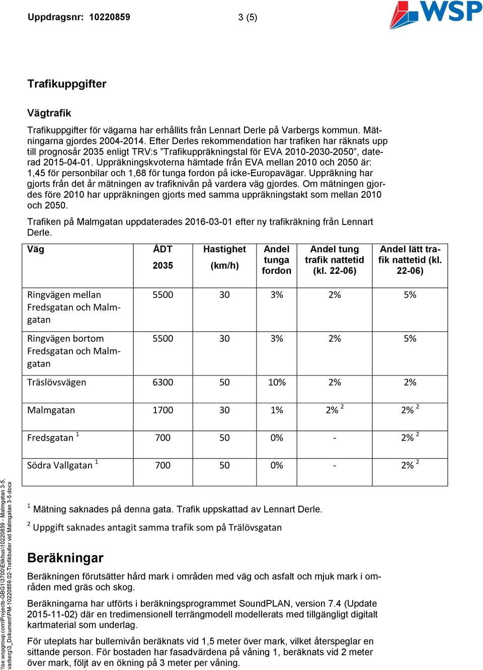 Uppräkningskvoterna hämtade från EVA mellan 2010 och 2050 är: 1,45 för personbilar och 1,68 för tunga fordon på icke-europavägar.