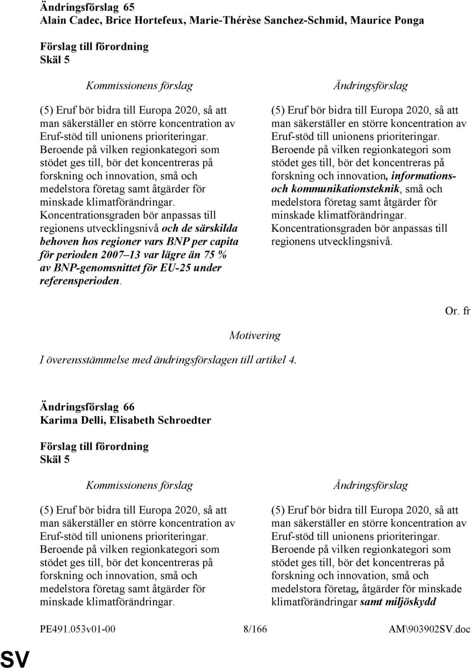 Koncentrationsgraden bör anpassas till regionens utvecklingsnivå och de särskilda behoven hos regioner vars BNP per capita för perioden 2007 13 var lägre än 75 % av BNP-genomsnittet för EU-25 under