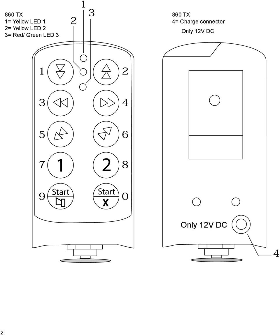 Charge connector Only 12V DC 1 2 3 4 5