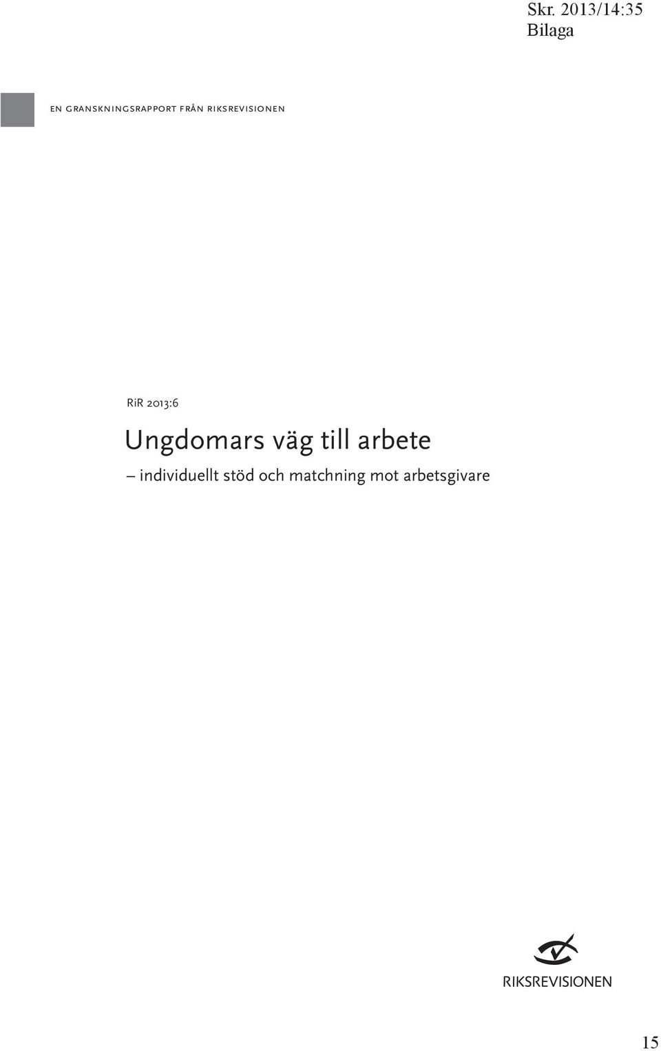 Ungdomars väg till arbete