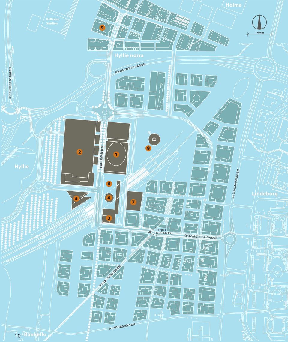 1 8 6 5 4 7 PILDAMMSVÄGEN Lindeborg 3 Torget (sid