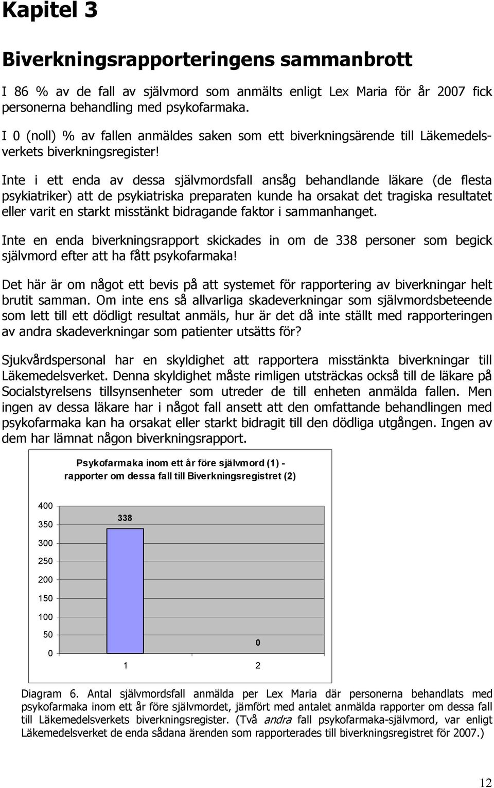 Inte i ett enda av dessa självmordsfall ansåg behandlande läkare (de flesta psykiatriker) att de psykiatriska preparaten kunde ha orsakat det tragiska resultatet eller varit en starkt misstänkt