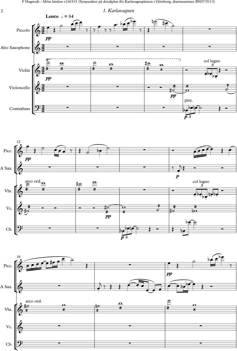 Alto Saxohone Lento h = 1.